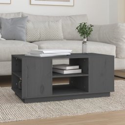 Masuta de cafea, gri, 90x49x40,5 cm, lemn masiv de pin GartenMobel Dekor