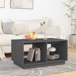 Masuta de cafea, gri, 80x50x40 cm, lemn masiv de pin GartenMobel Dekor