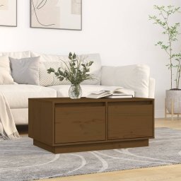 Masuta de cafea, maro miere, 80x50x35 cm, lemn masiv de pin GartenMobel Dekor