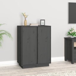 Servanta, gri, 60x35x80 cm, lemn masiv de pin GartenMobel Dekor
