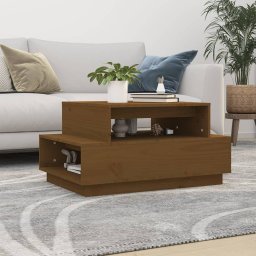 Masuta de cafea, maro miere, 80x55x40,5 cm, lemn masiv de pin GartenMobel Dekor