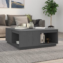 Masuta de cafea, gri, 100x101x40,5 cm, lemn masiv de pin GartenMobel Dekor