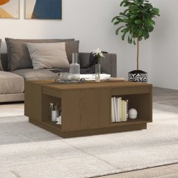 Masuta de cafea, maro miere, 80x81x36,5 cm, lemn masiv de pin GartenMobel Dekor