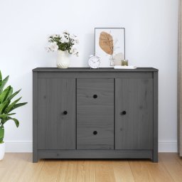 Servanta, gri, 100x35x74 cm, lemn masiv de pin GartenMobel Dekor