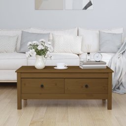 Masuta de cafea, maro miere, 100x50x40 cm, lemn masiv de pin GartenMobel Dekor