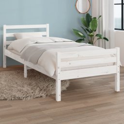 Cadru de pat, alb, 100x200 cm, lemn masiv de pin GartenMobel Dekor