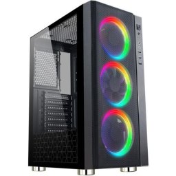 Carcasa SPACER RAINBOW, Middle Tower, ATX, fara sursa, sticla securizata