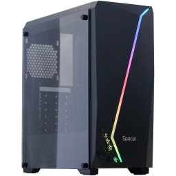 Carcasa SPACER FLASH, Mid-Tower, fara sursa, ATX, Black
