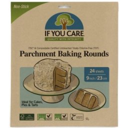 Hartie de copt rotunda nealbita (fara clor) compostabila 24buc If You Care