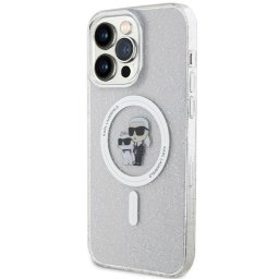 Original Pouch KARL LAGERFELD hardcase Karl&Choupette Glitter MagSafe KLHMP14XHGKCNOT for Iphone 14 Pro Max transparent