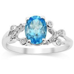 Silvego Inel subtil din argint cu topaz Gio Caratti JJJBR24 54 mm