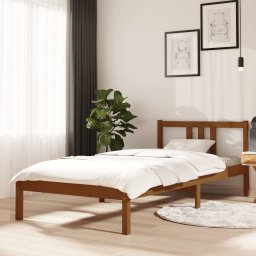 Cadru de pat, maro miere, 90x200 cm, lemn masiv de pin GartenMobel Dekor