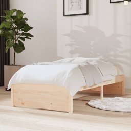 Cadru de pat mic single, 75x190 cm, lemn masiv GartenMobel Dekor