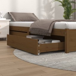 Sertare pentru pat, 2 buc., maro miere, lemn masiv de pin GartenMobel Dekor