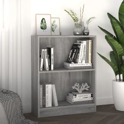 Biblioteca, gri sonoma, 60x24x74,5 cm, lemn prelucrat GartenMobel Dekor
