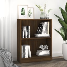Biblioteca, stejar maro, 60x24x74,5 cm, lemn prelucrat GartenMobel Dekor