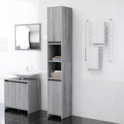 Dulap de baie, sonoma gri, 30x30x183,5 cm, lemn prelucrat GartenMobel Dekor