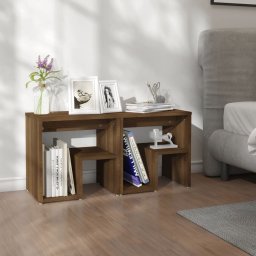Noptiere, 2 buc., stejar maro, 40x30x40 cm, lemn prelucrat GartenMobel Dekor