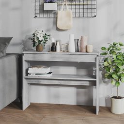 Masuta consola, gri sonoma, 102x30x80 cm, lemn prelucrat GartenMobel Dekor