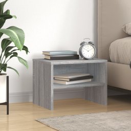Noptiera, gri sonoma, 40x30x30 cm, lemn prelucrat GartenMobel Dekor