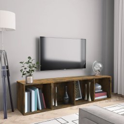 Biblioteca/dulap TV stejar fumuriu 143x30x36 cm lemn prelucrat GartenMobel Dekor