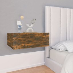 Noptiera plutitoare, stejar fumuriu, 40x30x15 cm lemn prelucrat GartenMobel Dekor