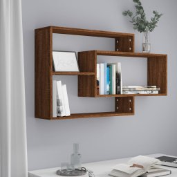 Raft de perete, stejar maro, 104x20x58,5 cm, lemn compozit GartenMobel Dekor