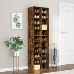 Pantofar, stejar fumuriu, 54x34x183 cm, lemn prelucrat GartenMobel Dekor