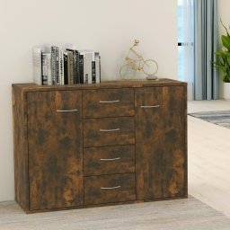 Dulap lateral, stejar fumuriu, 88x30x65 cm, lemn compozit GartenMobel Dekor