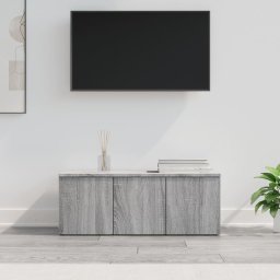 Comoda TV, gri sonoma, 80x34x30 cm, lemn compozit GartenMobel Dekor