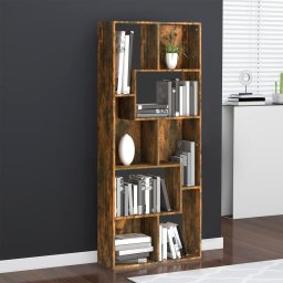 Biblioteca, stejar fumuriu, 67x24x161 cm, lemn prelucrat GartenMobel Dekor