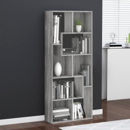 Biblioteca, gri sonoma, 67x24x161 cm, lemn prelucrat GartenMobel Dekor