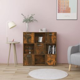 Biblioteca, stejar fumuriu, 90x30x90 cm, lemn prelucrat GartenMobel Dekor