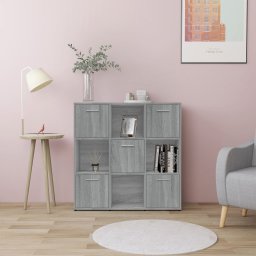 Biblioteca, gri sonoma, 90x30x90 cm, lemn prelucrat GartenMobel Dekor