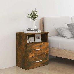Noptiera, stejar fumuriu, 50x32x60 cm GartenMobel Dekor