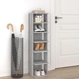 Pantofar, gri sonoma, 27,5x27x102 cm, lemn prelucrat GartenMobel Dekor
