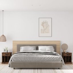 Noptiere, 2 buc., stejar fumuriu, 43x36x50 cm GartenMobel Dekor