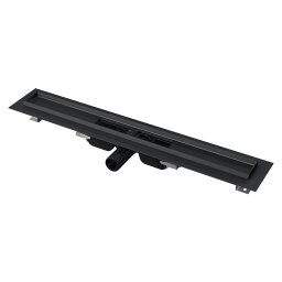 Rigolă de duș, Alcadrain, Low, fără grătar, 75 cm, negru mat