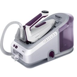 Statie de calcat Braun CareStyle 7 IS7266VI, 2400W, 7.5 bari, abur variabil 160g/min, jet de abur 550g/min, rezervor 2L, tehnologie iCare, tehnologie FreeGlide 3D, talpa EloxalPlus, Alb-Violet