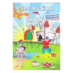 Eroi de poveste - Carte de colorat cu abtibilduri