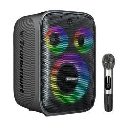 Difuzor de petrecere Halo 200 Karaoke 120W cu 2 microfoane fara fir, Negru