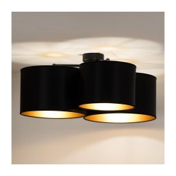 Lustră aplicată Duolla ROLLER TRIO SHINY 3xE27/15W/230V negru/auriu