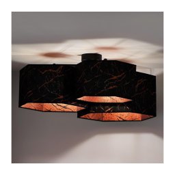 Lustră aplicată Duolla ROLLER TRIO HEX 3xE27/15W/230V negru/cupru
