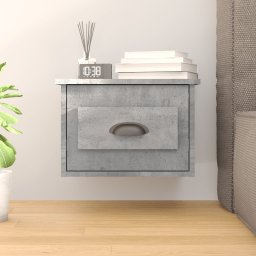 Noptiera de perete, gri beton, 41,5x36x28 cm GartenMobel Dekor