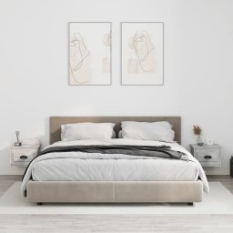 Noptiere de perete, 2 buc., gri beton, 41,5x36x28 cm GartenMobel Dekor