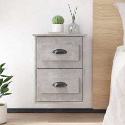 Noptiera suspendata pe perete, gri beton, 41,5x36x53 cm GartenMobel Dekor