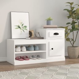 Pantofar, alb, 102x36x60 cm, lemn compozit GartenMobel Dekor