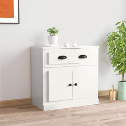 Servanta, alb extralucios, 70x35,5x67,5 cm, lemn prelucrat GartenMobel Dekor