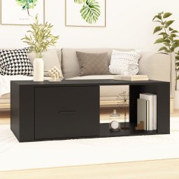 Masuta de cafea, negru, 100x50,5x35 cm, lemn compozit GartenMobel Dekor