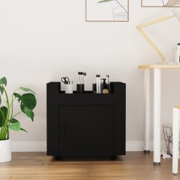 Carucior de birou, negru, 60x45x60 cm, lemn prelucrat GartenMobel Dekor
